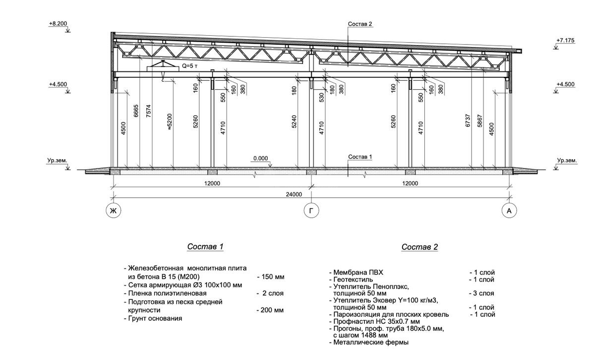 Планировка Ремонтно-механическая мастерская из сэндвич-панелей -  фото 3