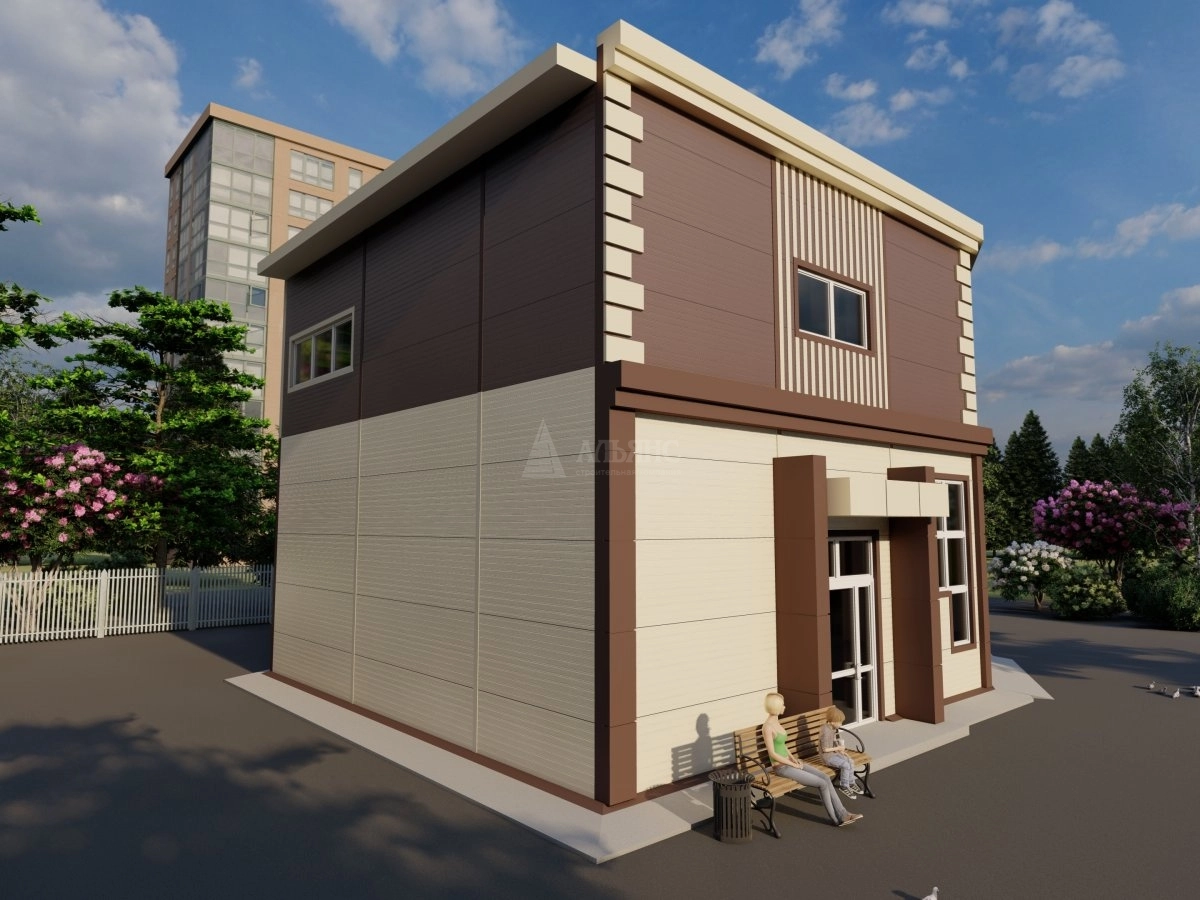 3D визуализация Склад-ангар из сэндвич-панелей - фото 2