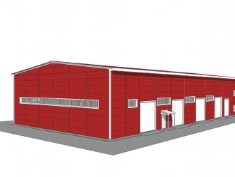 Производственное здание из сэндвич-панелей
