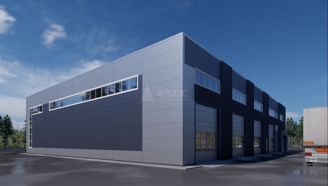 3D визуализация СТО из сэндвич-панелей - фото 1