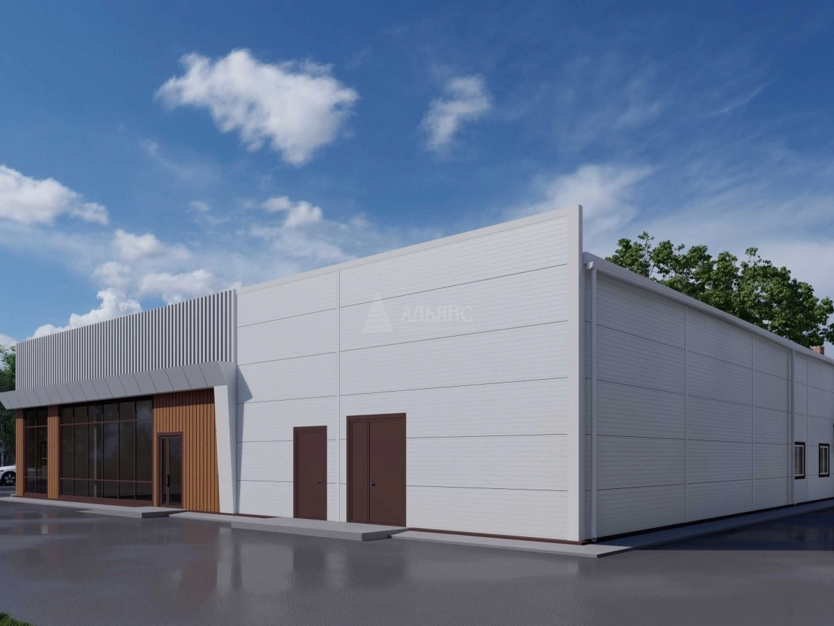 3D визуализация торгово-развлекательный центр из сэндвич панелей - фото 3