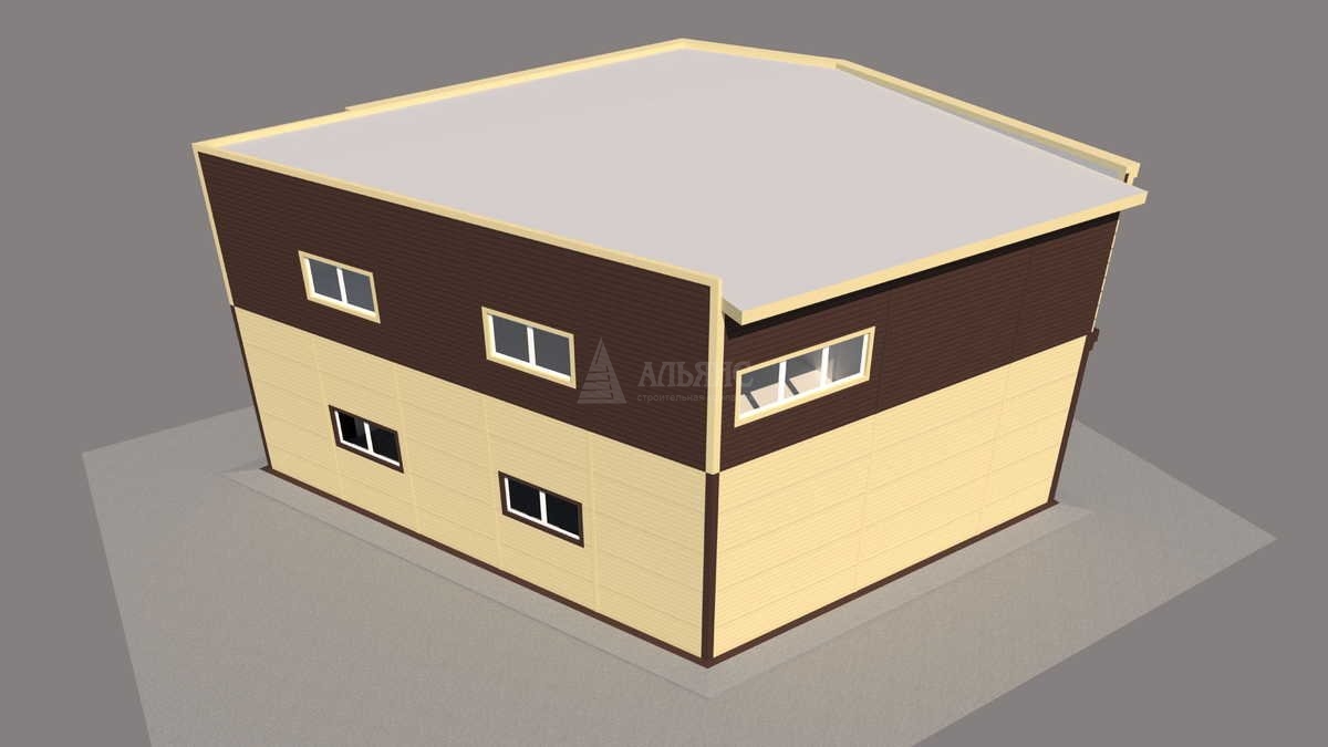 3D визуализация Склад-ангар из сэндвич-панелей - фото 19