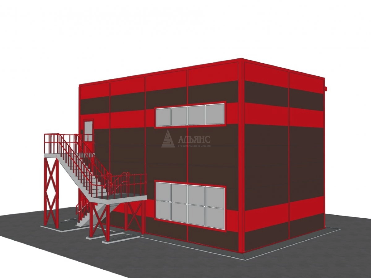 3D визуализация АБК из сэндвич-панелей - фото 15