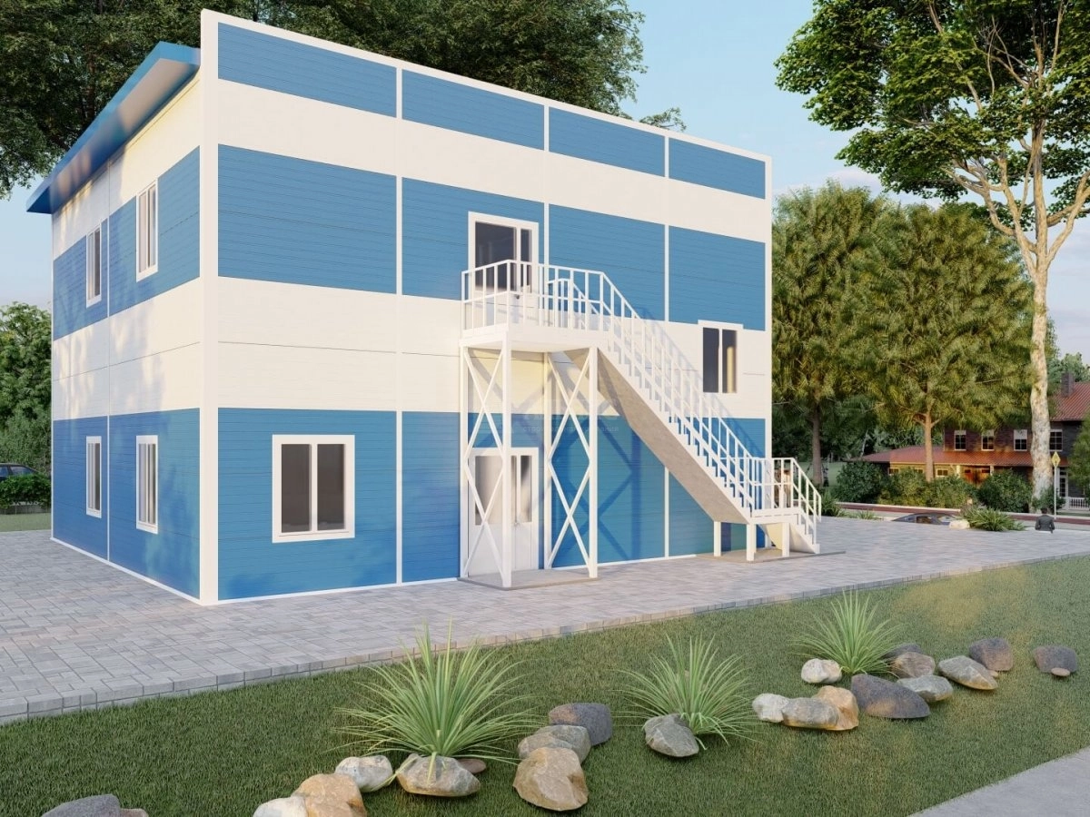 3D визуализация Офисное здание из сэндвич-панелей - фото 5