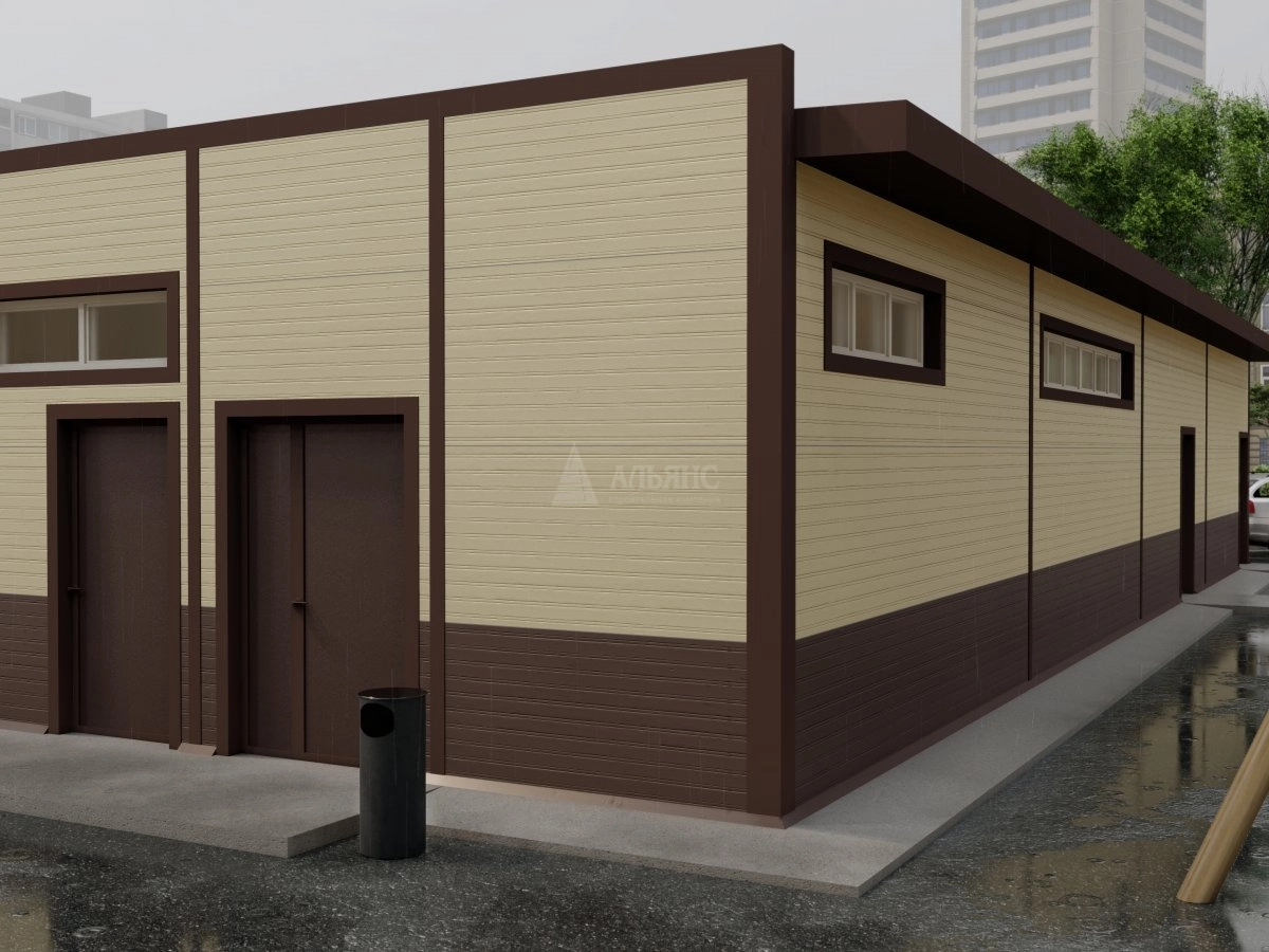 3D визуализация Магазин из сэндвич-панелей - фото 6