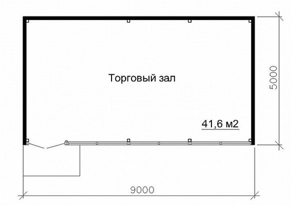 Планировка Цветочный павильон из сэндвич-панелей -  фото 1